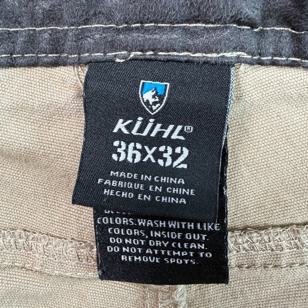 Kuhl Mens Kanvas Jeans 36x32 Khaki Cotton Stretch Outdoor Hiking Workwear - Picture 6 of 12